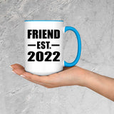 Friend Established EST. 2022 - 15oz Accent Mug Blue