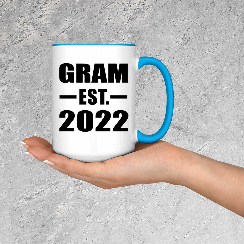 Gram Established EST. 2022 - 15oz Accent Mug Blue