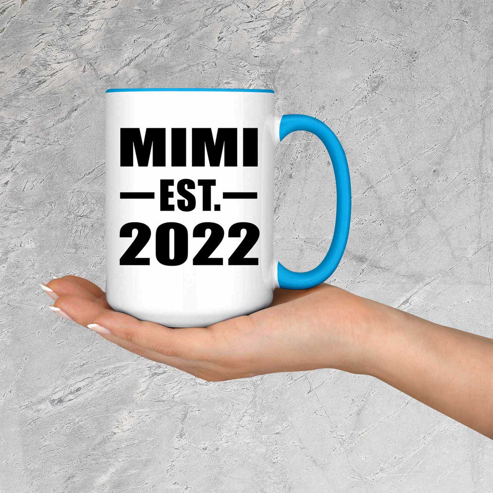 Mimi Established EST. 2022 - 15oz Accent Mug Blue