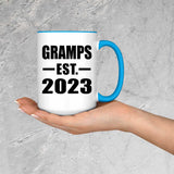 Gramps Established EST. 2023 - 15oz Accent Mug Blue