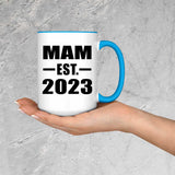 Mam Established EST. 2023 - 15oz Accent Mug Blue