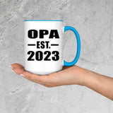 Opa Established EST. 2023 - 15oz Accent Mug Blue