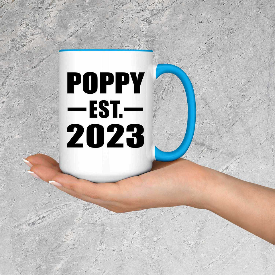 Poppy Established EST. 2023 - 15oz Accent Mug Blue