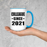 Colleague Since 2021 - 15oz Accent Mug Blue