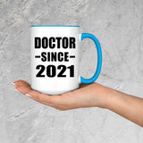 Doctor Since 2021 - 15oz Accent Mug Blue