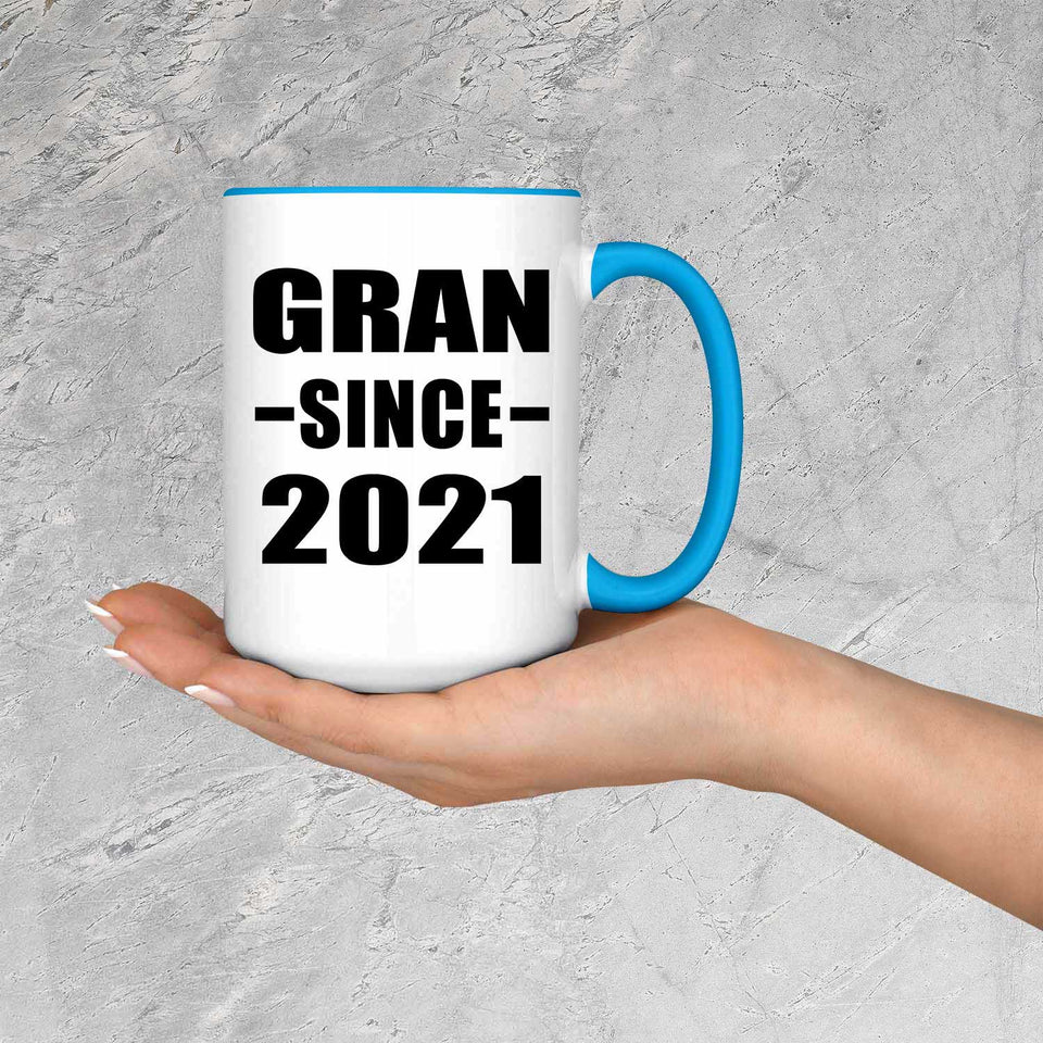 Gran Since 2021 - 15oz Accent Mug Blue