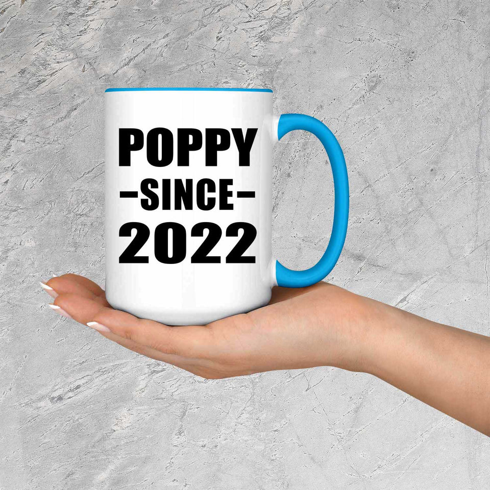 Poppy Since 2022 - 15oz Accent Mug Blue