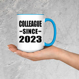 Colleague Since 2023 - 15oz Accent Mug Blue