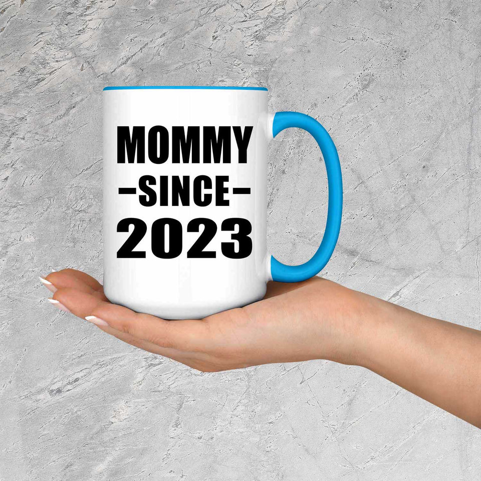 Mommy Since 2023 - 15oz Accent Mug Blue