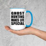 Ghost Hunting Makes Life Special - 15oz Accent Mug Blue