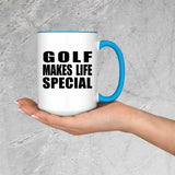 Golf Makes Life Special - 15oz Accent Mug Blue