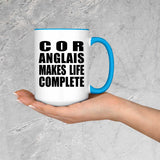 Cor Anglais Makes Life Complete - 15oz Accent Mug Blue