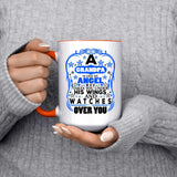 Grandpa Is An Angel Takes You Under His Wings - 15oz Accent Mug Orange