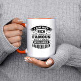 I Am Not Rich & Famous, But I Have Invaluable Grandchildren - 15oz Accent Mug Orange