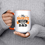 My Favorite People Call Me Dad - 15oz Accent Mug Orange