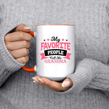 My Favorite People Call Me Grandma - 15oz Accent Mug Orange