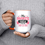 My Favorite People Call Me Mom - 15oz Accent Mug Orange