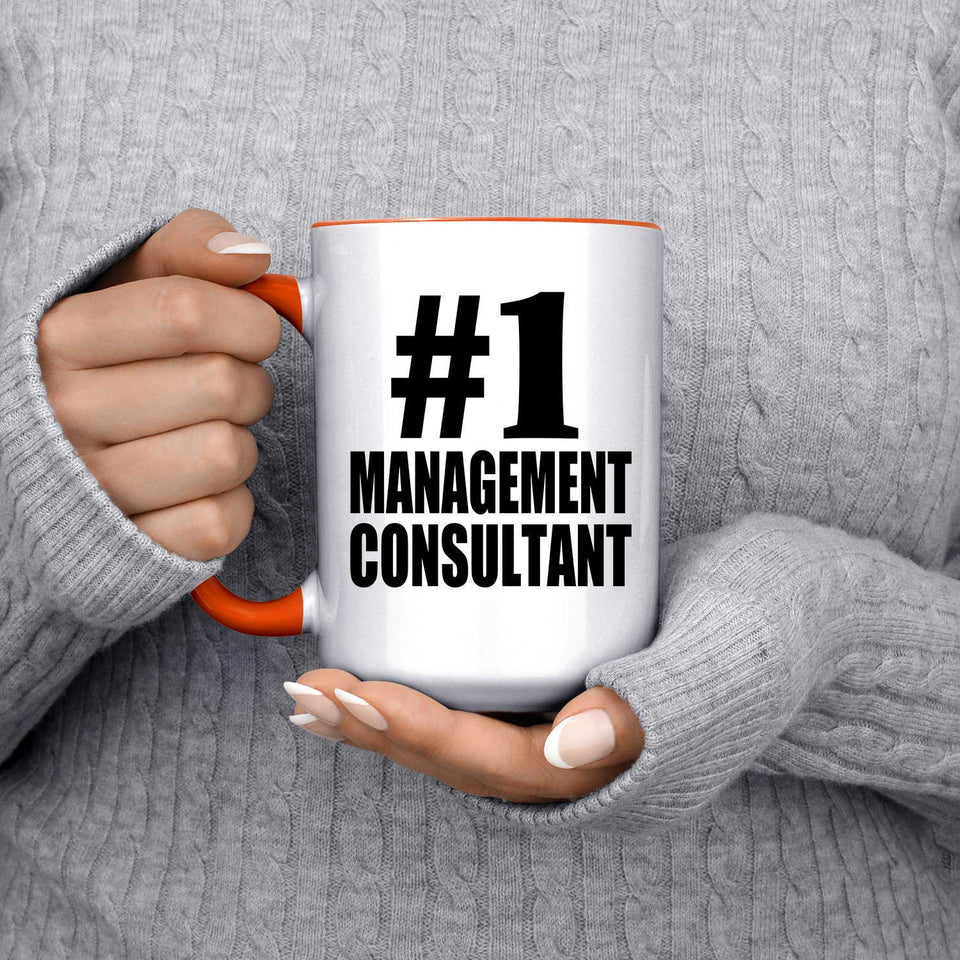 Number One #1 Management Consultant - 15oz Accent Mug Orange