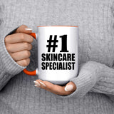 Number One #1 Skincare Specialist - 15oz Accent Mug Orange