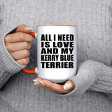 All I Need Is Love And My Kerry Blue Terrier - 15oz Accent Mug Orange