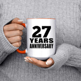 27th Anniversary 27 Years Anniversary - 15oz Accent Mug Orange