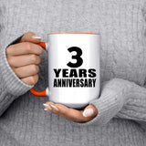 3rd Anniversary 3 Years Anniversary - 15oz Accent Mug Orange