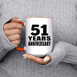 51st Anniversary 51 Years Anniversary - 15oz Accent Mug Orange