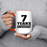 7th Anniversary 7 Years Anniversary - 15oz Accent Mug Orange