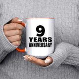 9th Anniversary 9 Years Anniversary - 15oz Accent Mug Orange