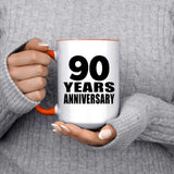 90th Anniversary 90 Years Anniversary - 15oz Accent Mug Orange