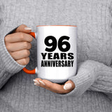 96th Anniversary 96 Years Anniversary - 15oz Accent Mug Orange