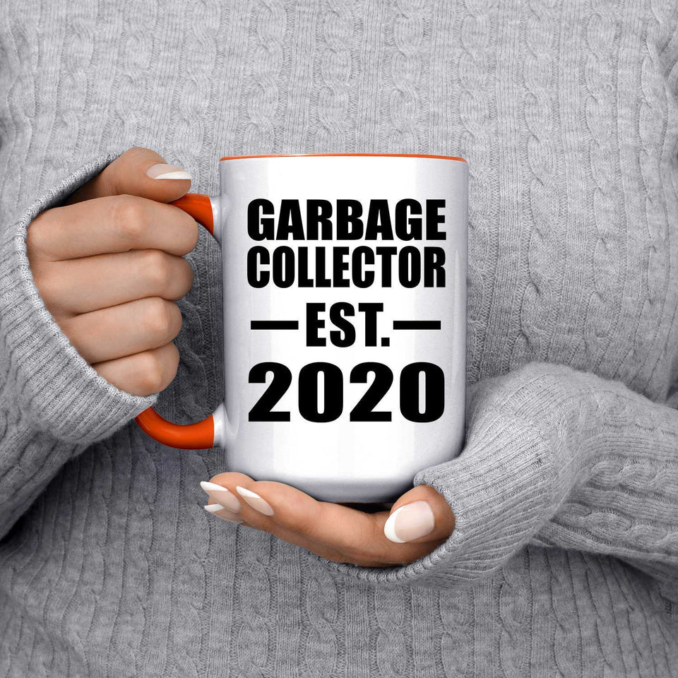 Garbage Collector Established EST. 2020 - 15oz Accent Mug Orange
