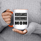 Nederlandse Kooikerhondje Mom - 15oz Accent Mug Orange
