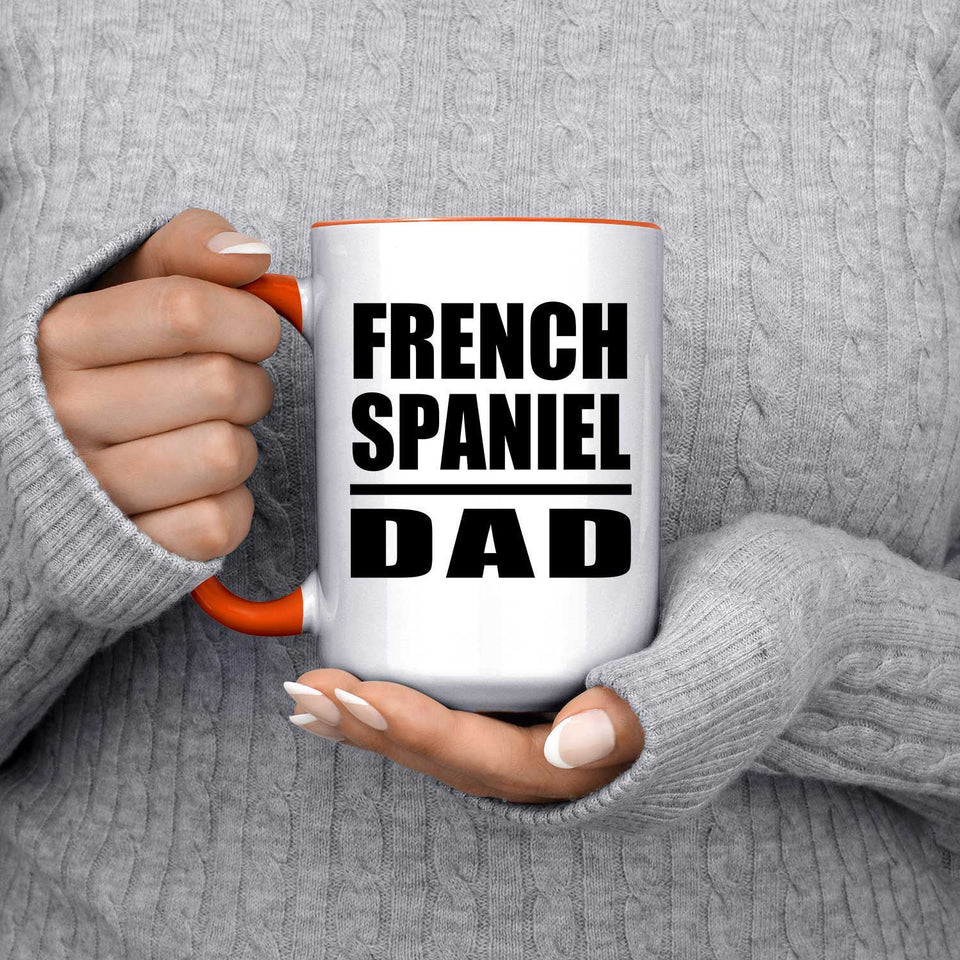 French Spaniel Dad - 15oz Accent Mug Orange