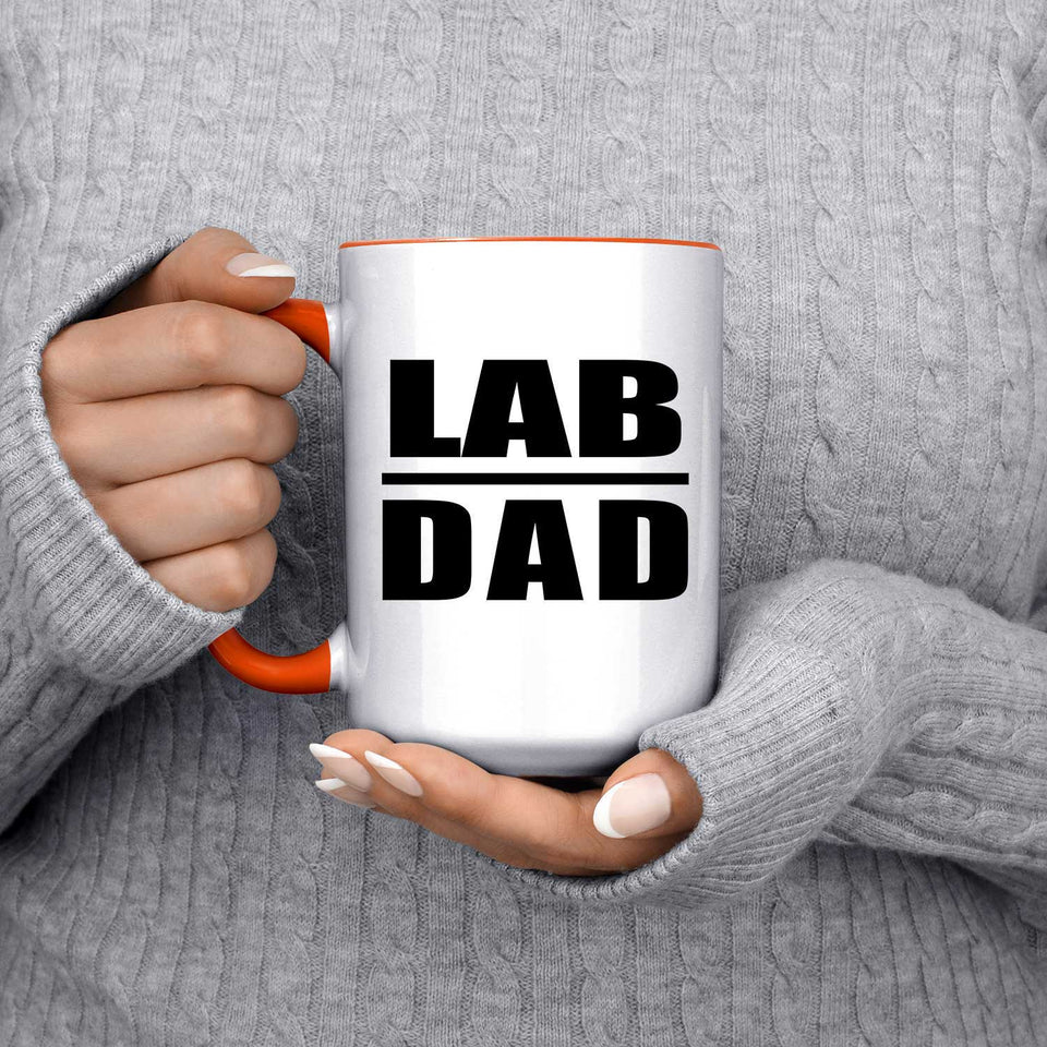 Lab Dad - 15oz Accent Mug Orange