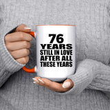 76th Anniversary 76 Years Still In Love After These Years - 15oz Accent Mug Orange