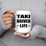 Taxi Driver Life - 15oz Accent Mug Orange