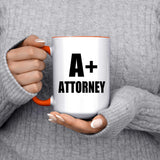 A+ Attorney - 15oz Accent Mug Orange