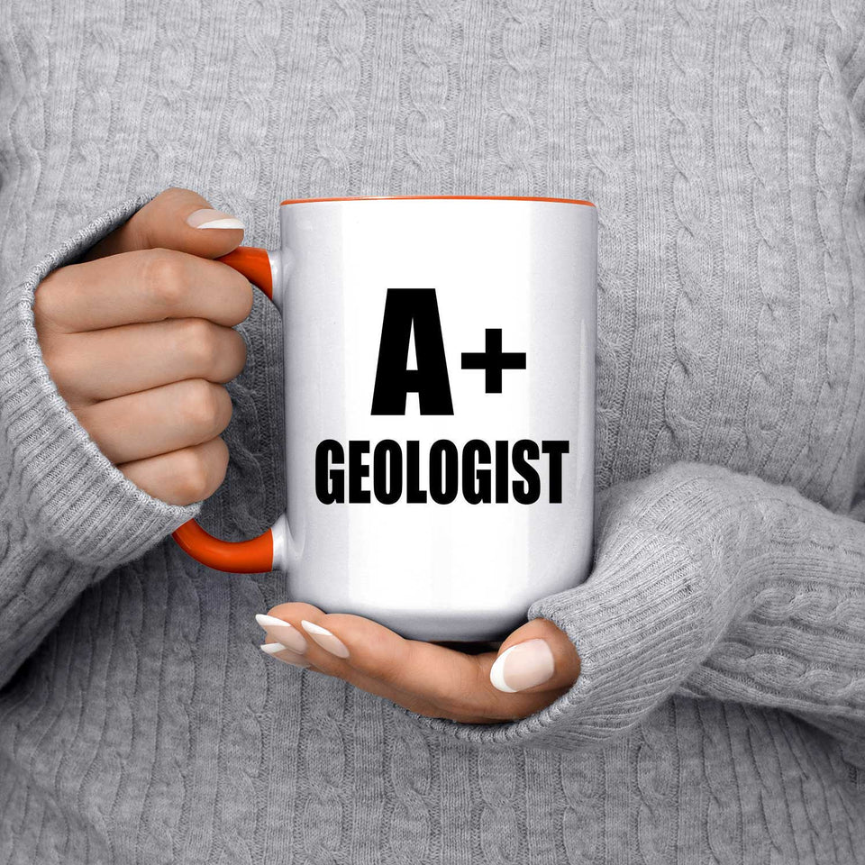 A+ Geologist - 15oz Accent Mug Orange