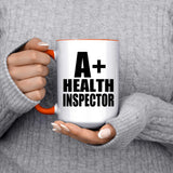 A+ Health Inspector - 15oz Accent Mug Orange