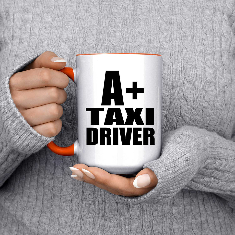 A+ Taxi Driver - 15oz Accent Mug Orange