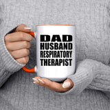 Dad Husband Respiratory Therapist - 15oz Accent Mug Orange