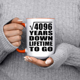 64th Anniversary Square Root of 4096 Years Lifetime To Go - 15oz Accent Mug Orange