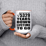 73rd Anniversary Square Root of 5329 Years Lifetime To Go - 15oz Accent Mug Orange