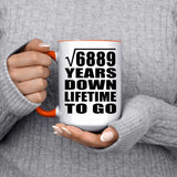 83rd Anniversary Square Root of 6889 Years Lifetime To Go - 15oz Accent Mug Orange