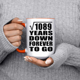 33rd Anniversary Square Root of 1089 Years Down Forever To Go - 15oz Accent Mug Orange