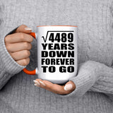 67th Anniversary Square Root of 4489 Years Down Forever To Go - 15oz Accent Mug Orange