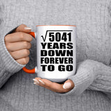 71st Anniversary Square Root of 5041 Years Down Forever To Go - 15oz Accent Mug Orange