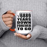 83rd Anniversary Square Root of 6889 Years Down Forever To Go - 15oz Accent Mug Orange