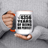 66th Anniversary Square Root of 4356 Years of Mr Perfect - 15oz Accent Mug Orange